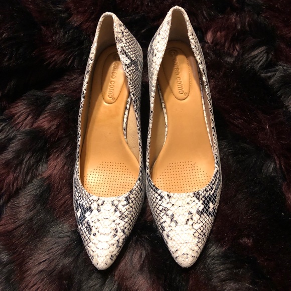 NWOT - Corso Como Ryanna Snake Skin Leather Pumps. - Picture 2 of 8